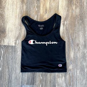 Black Champion Cropped Tank